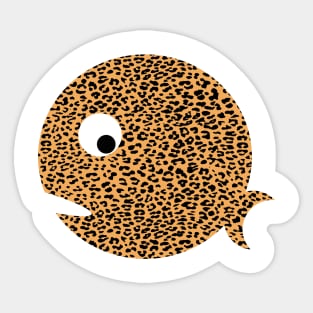 Cute Leopard Print Fish Funny Graphic For Women, Teens & Girls Sticker
